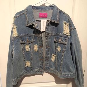 NWT Studded Denim Jacket